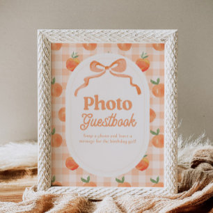 Símbolo de Guestbook de Foto Peach 8x10 polegadas