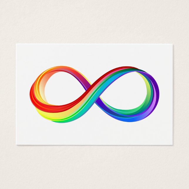 Símbolo de Infinidade Arco-Íris em Camadas (Frente)