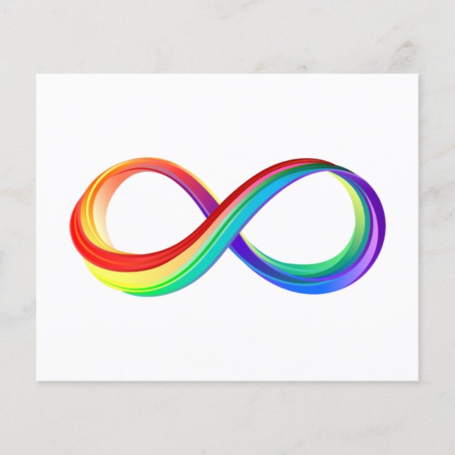 Símbolo de Infinidade Arco-Íris em Camadas (Frente)