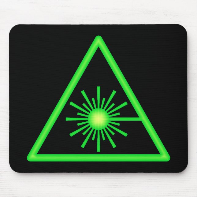 Símbolo de laser verde Mousepad (Frente)