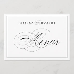 Símbolo de Menus de Casamento Elegante Fronteira N