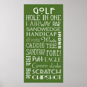 Símbolo de metro Golf Termos Poster