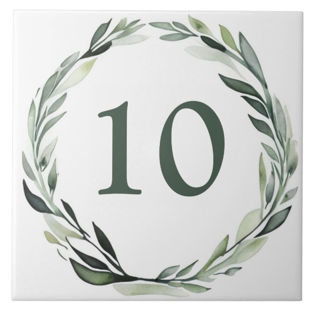 Símbolo de Número de Casa Personalizado de Wreath  (Frente)