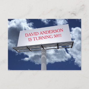 Símbolo de outdoor - Convite de aniversário 3x5