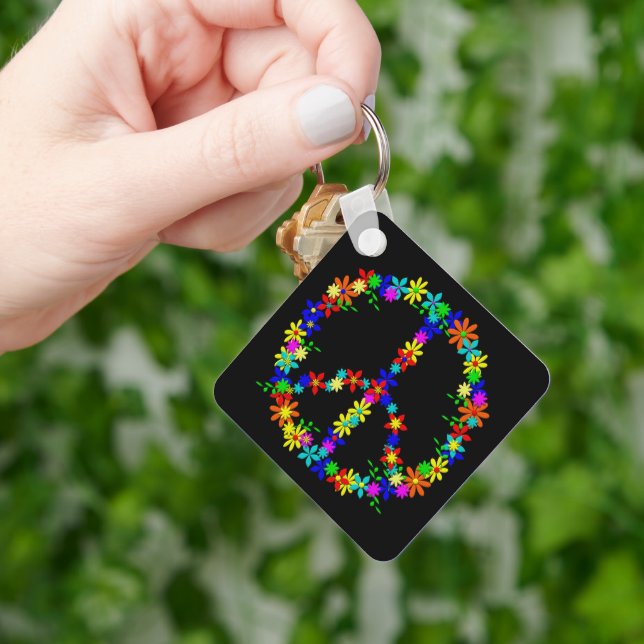 Símbolo de paz Chaveiro de potência da ventoinha (Mão)