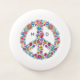 Símbolo de Paz da Flor do Monograma Personalizado