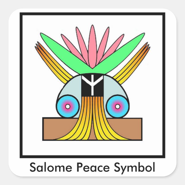 Símbolo de Paz de Salome - pequenos adesivos (Frente)