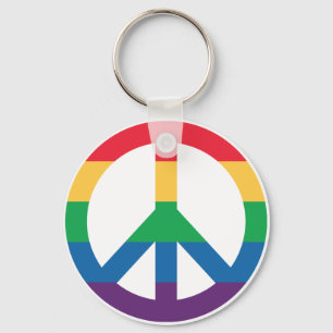 Símbolo de Paz do Orgulho Arco-Íris Chaveiro