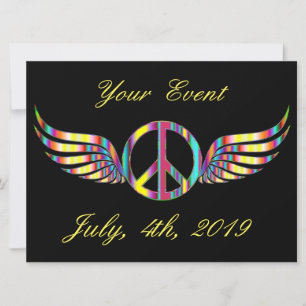 Símbolo de Paz Hippie Winged Thunder_Cove