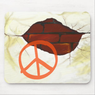 Símbolo de paz na parede, mousepad