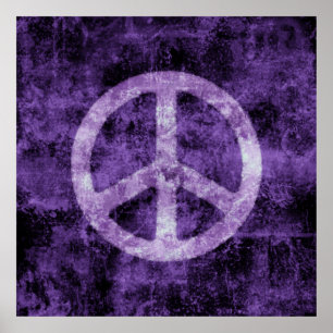 Símbolo de Paz Roxo Distante Poster