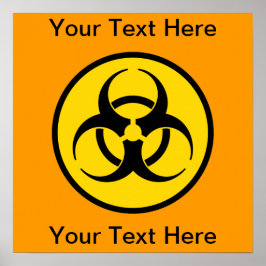 Símbolo de perigo amarelo Poster