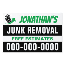 Símbolo de placa de remoção de lixo de 12" x 18"