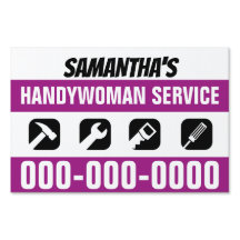 Símbolo de placa de serviço de mão de 12" x 18"