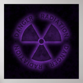 Símbolo de Radiação Roxo Poster