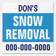 Símbolo de remoção de neve azul preto de 12" X 12"
