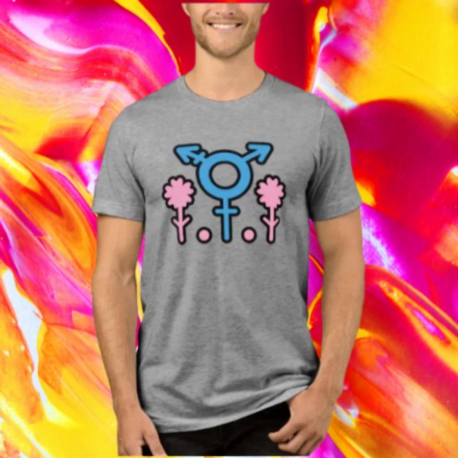 Símbolo de Sinal de Trans Pride Brilhante Tee (Criador carregado)