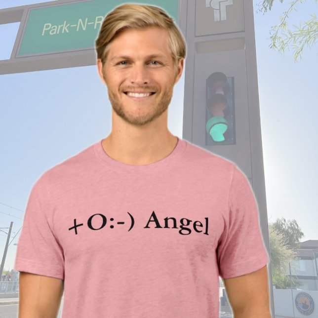 Símbolo de Texto Anjo Camisa Tripla (Criador carregado)