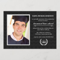 Símbolo de Tribunal Foto - Convite para Graduação 