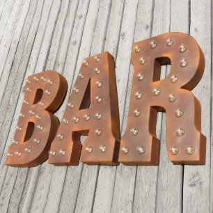 Símbolo de Vintage "BAR" russo de 21"