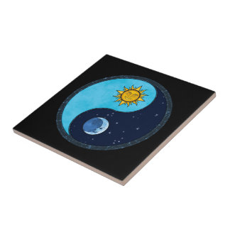 Símbolo de Yin Yang da lua de Sun