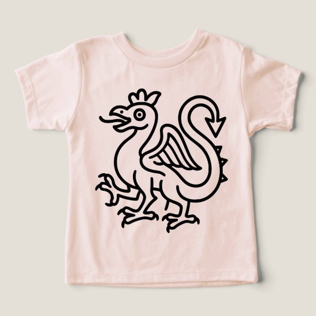 Símbolo do Basilisco Medieval Fantasia Heráldica M (Design frontal)
