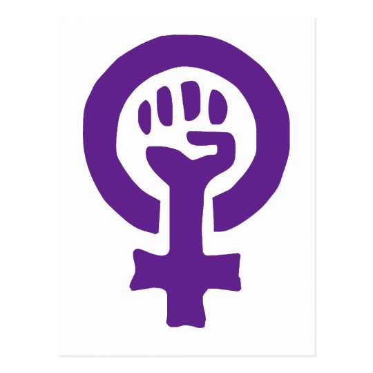 Símbolo do feminismo cartão postal