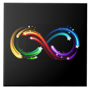 Símbolo do infinito de cometas arco-íris