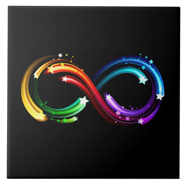 Símbolo do infinito de cometas arco-íris (Frente)