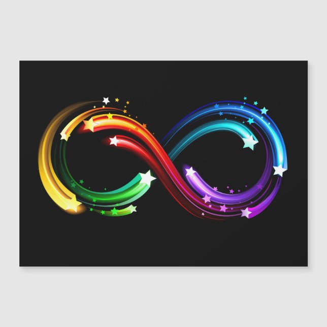 Símbolo do infinito de cometas arco-íris (Frente)