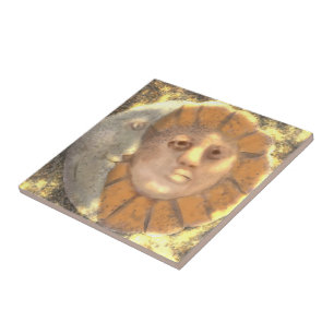 Símbolo do Sol e da Lua Relic Design de Arte 