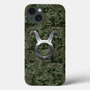 Símbolo do Taurus em Digitas verdes Camo