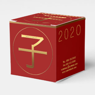 Símbolo Dourado ano 2020 Caixa de Favoritos Comerc