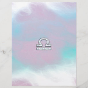 Símbolo Elegante Libra Zodiac Mãe de Estilo Pérola