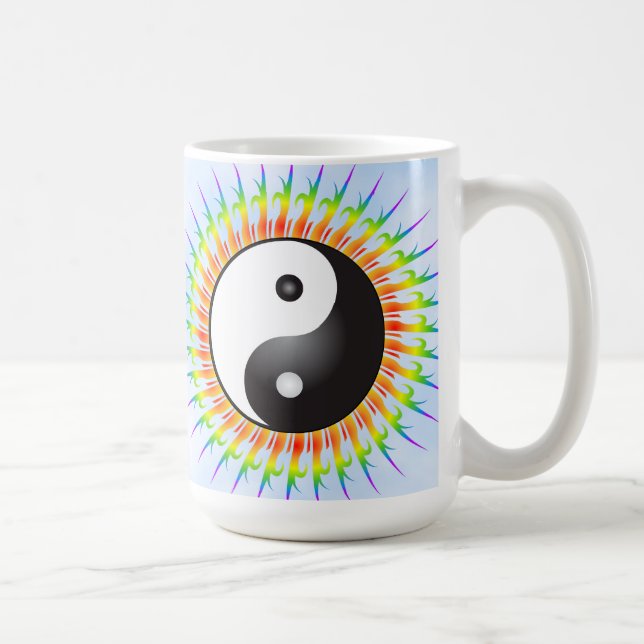 Símbolo & espiral de Yin Yang: Caneca de café (Direita)