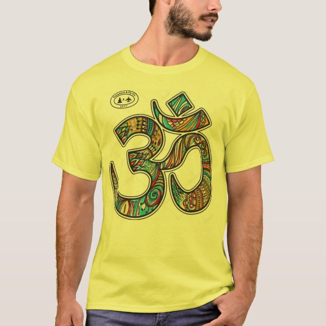 Símbolo Espiritual Om Camisa Amarela (Frente)