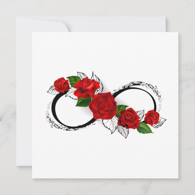 Símbolo Infinity com Rosa vermelha (Frente)
