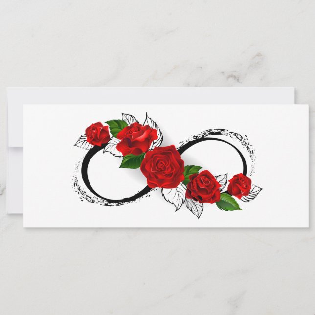 Símbolo Infinity com Rosa vermelha (Frente)