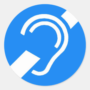 Símbolo internacional da etiqueta para o surdo