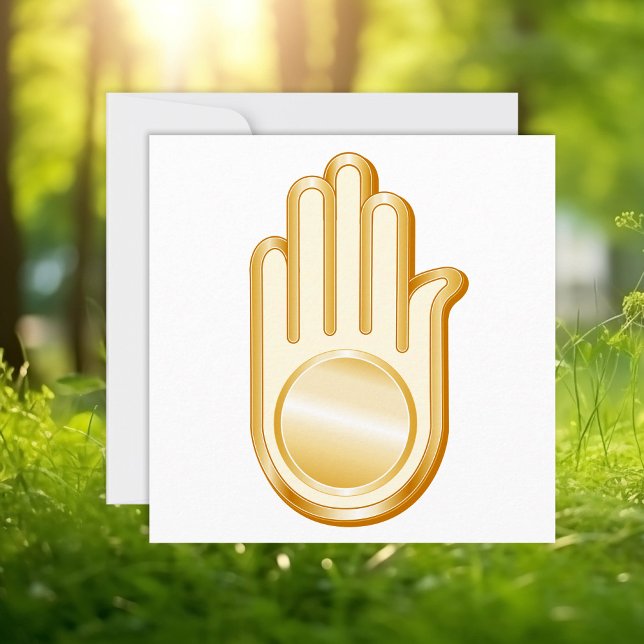 Símbolo Jain de Convite/Cartão Plano de Anúncio (Jain Symbol Invitation/Announcement Flat Card.
Customize with your text. )