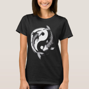 Símbolo Koi Fish Yang Design Camisetas Gráficas