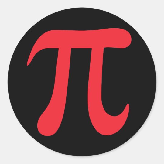 Simbolo Matematico Vermelho Do Pi Em Etiquetas Zazzle Com Br