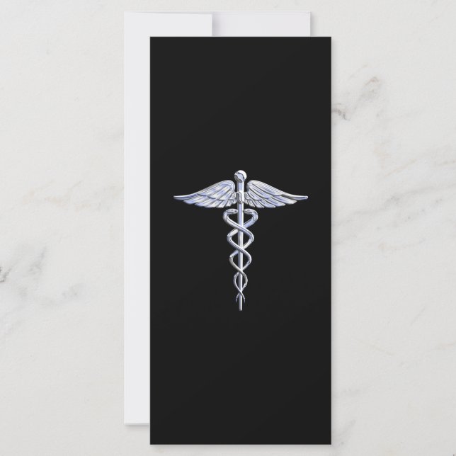 Símbolo Médico na moda Chrome Like Caduceus (Frente)