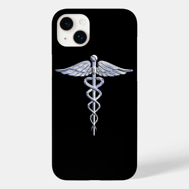Símbolo Médico na moda Chrome Like Caduceus (Verso)
