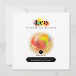 Símbolo Moderno Zodiac Cotação Leo | Elemento Fogo
