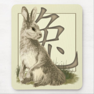 Símbolo Mousepad do coelho & do chinês