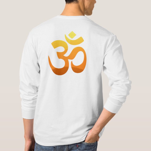 Símbolo Om Mantra Yoga Design traseira camiseta ma (Verso)
