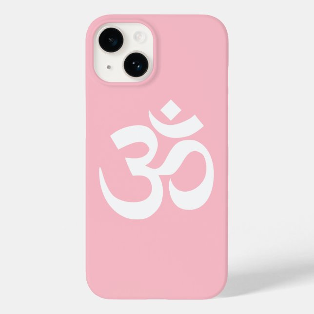 Símbolo Om Rosa e Branco (Verso)