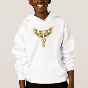 Símbolo Poligonal Dourado Caduceu