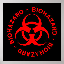 Símbolo Red Biohazard Poster